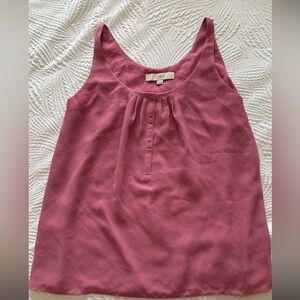 LOFT Pink Flowy Tank